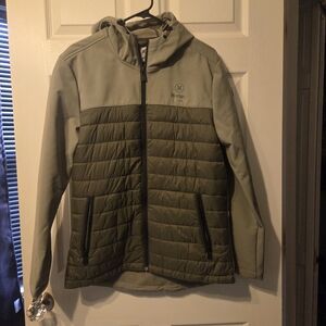 NWOT Hurley Two-Tone Green Hooded Jacket
